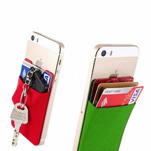 2019 FI Elastic Lycra Adhesive Cell Phe ID Kreditkort Holder Kvinnor klistermärke Pocket Wallet Case Case Holder #D W6WO #