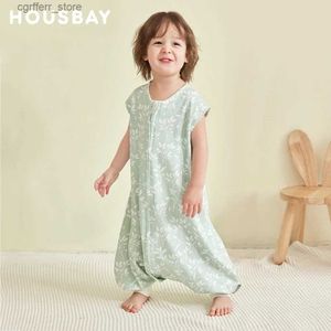 어린이 1-6 세 어린이 jumpsuit 여름 얇은 조끼 아기 잠자기 수용소 통기성 100%면 신선한 잔디 프린트 디자인 l410