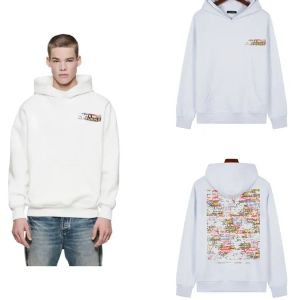 24SS Nya hoodie män brev tryck lös bomull coman casual plus size hip hop hooded sweatshirt hög kvalitet