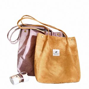 2023 Herbst Frauen große Ladenbeutel japanische Cord -Umhängetasche Frauen Cross Body Bag Großgeschäft Aufbewahrung Handtasche Q8T1##
