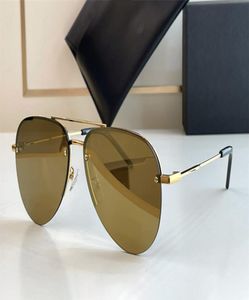 Mode populär designer 11m solglasögon för kvinnor klassisk vintage metallpilot halva fälgglasögon sommar fritid och mångsidig stil 9719138
