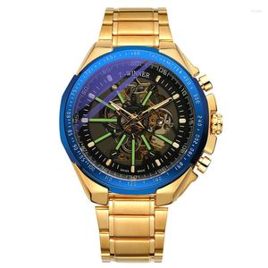 Нарученные часы Precision Steel Gold Blue Dial