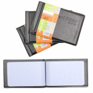 Unisex PU Leather Busin Card Book Vintage ID -Kreditkartenhalter für Männer Frauen 1PC Solid Color Classic Book Case Tasche 06cm#