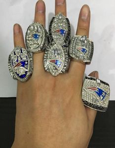 2001 2003 2004 2014 2017 2017 Massachusetts Foxborough Football Championship Ring 팬을위한 선물 6pcs 세트 맨 링 3136892