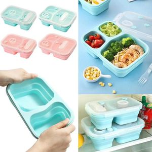 Dinnerware Students Office Workers For Kids Rectangle Box Lunch Collapsible Storage Container Containers Bento