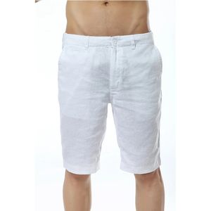 Arrivo 100% Shorts Linen Shorts Uomini Summer Fashion Fashion Beach Brand Solido Short Sxxl 7 Colori Bermuda 240416