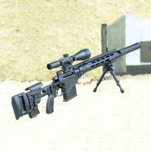 Gun Toys 1/6 Scale Remington MSR Modular Sniper Rifle Model Gun Assembly Puzzles Building Bricks For 12 Action Figures 240416