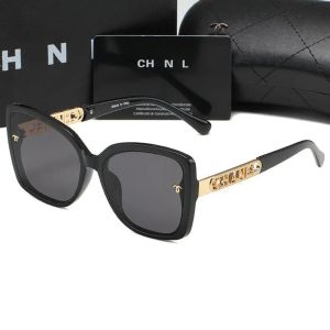 Designer Chanells occhiali da sole occhiali da sole bicchieri di lusso di canali di lusso Eyewear Diamond Sunquar Shade Crystal Channing Sun Pacchetto completo Lunette