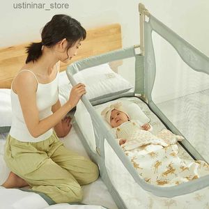 Baby Cribs Leeoeeevee Enkel och lätt baby barnsäng säng staket Baby Inom säng säkerhetsskydd Bedside Crib gratis frakt L416