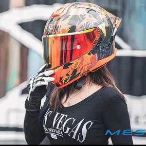 Motorcykelhjälmar full ansiktshjälm dubbel visir Dual Visir Motocross Racing Motobike Riding Casco de Motocicleta Four Season