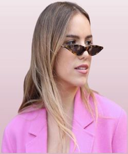 2018 New Style Cat Eye Sunglasses女性小さな三角眼鏡ヴィンテージスタイリッシュなキャットアイサングラスメス女性UV400アイウェア3782827