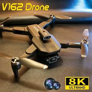 Drönare Ny V162 Drone Professional Foldbar Quadcopter Aerial HD Camera RC Helicopter FPV WiFi Hinder Undvikande leksaksgåvor för 240416