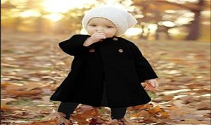 Bebê menina manga comprida botão de pó casaco de vento jaqueta infantil grossa de roupas de inverno grossas designer de roupas de moda
