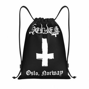 Heete Band DrawString ryggsäck Sports Gym Sackpack String Bag för att köra Q3U1#