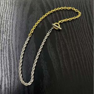 Desgruinador Tiffanybracelet Tiffanie TiffanyJewelry Jóias coreanas com preços baixos com o colar do novo colar da família de aço titânio de 18k de ouro.