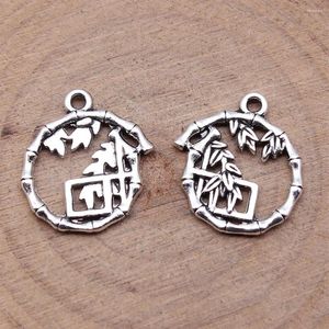 Charms Phone Pendant Chinese Style Bamboo House Jewelry Making Supplies 17x18mm 20pcs