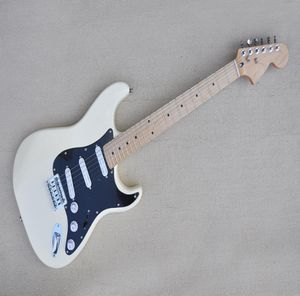 Factory Custom Cream Electric Guitar with Black PickguardChrome HardwareSSS pickupsCan be Customized3301135