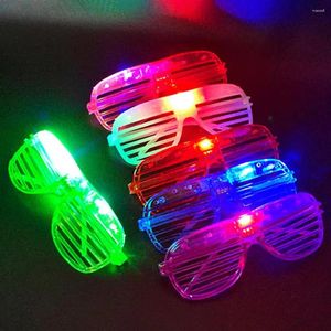Decorazione per feste da 15 paia occhiali a LED NEON lampeggiante barra luminosa da concerto fluorescente POW PROPS PROPT