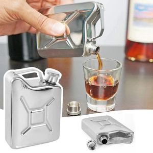 Hip Flasks Small Stainless Steel Wine Jug Multi-Purpose Cooking Oil For Hiking Picnic