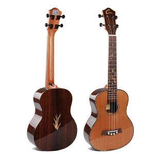 Gitarr ukulele mini gitarr 24 tum topp solid koreansk tall nybörjare hög kvalitet 4 sträng hawaiian gitarr uk2406