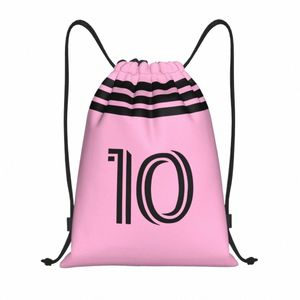 mied Foodball Backpack Drawstring Basketball Bags Gym Bag Water Resistant Miami Soccer Mis String Sackpack for Cycling i8Iy#