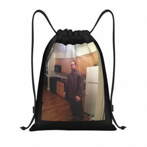 Robert Robert Pattins Standing Meme Drawstring Bags para lojas de ioga mochilas homens homens Rob Sports Sackpack 70e5#