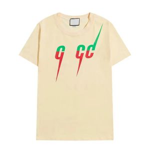 マンTシャツデザイナーバッグデザイナーTシャツラグジュアリーメンティーを着る夏の首の汗吸収半袖屋外通気性コットンプリント愛好家の服