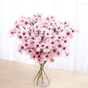 Dekorative Blumen 40 cm Kirschblüte Hochwertige Hochzeitsbouquet Home Office Weihnachtsfeier El Braut Blumendekoration leben