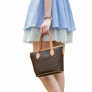 2023 New Handbag European and American Vintage Letter Printing Portable Vegetable Basket Advanced Sensory Vegetable Basket Bag W6Gp#