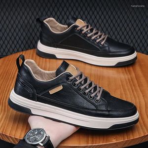 Casual Shoes 2024 Men's Work Labor Insurance Leather All-match Waterproof Non-slip Sneakers