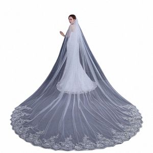 new Arrival Cathedral Wedding Veils Lace Appliques 3*3M Lg Bride Bridal Veil Wedding Accories 2024 47OR#