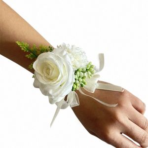 Brides Corsage Wedding Damas de dama de honra de seda ribb artificial ribb Party PROM Decorativo 56nr#