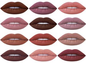 New Miss Rose 12pcslot Lipstick Matte Long Lasting Pigment Nude Lip Makeup Liquid Matte Red Lipstick4477221