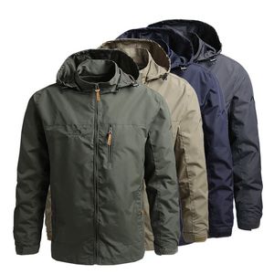 Men Windbreaker Militar Campo Jackets Outerwear Mass Inverno Autumn impermeável Flight Flight Pilot Capuz Men caçando roupas do exército 240416