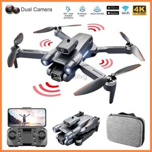 DRONS Hyrc UAV RC DRONE WIFI FPV Quadcopter med 4K HD Dual Cameras Aerial Photography Remote Control Aircraft Brushless Motors Toys 24416