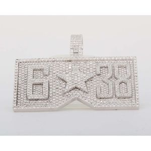 Lyxig anpassad design Senaste trendiga Moissanite Diamond Sterling Sier för män Hip-Hop Style Custom Pendant
