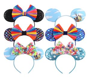 Regenbogenfell Ball Stirnband für Kinder Cosplay Baby Mouse Ohrs Party Hair Hoop Stick DIY Haarzubehör Clasp9827375