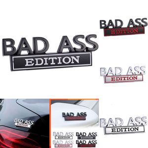 2024 Bad Ass Edition Emblem 3D metalowe dekoracje dekoracji przednich kratki kaptur Fender Trunk Auto Body Motorcycle SUV DIY Dekal