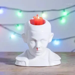 Candle Holders Halloween Holder Płakanie Mary Boy Nos Nos Krwawiona świecznik Horror Dekor