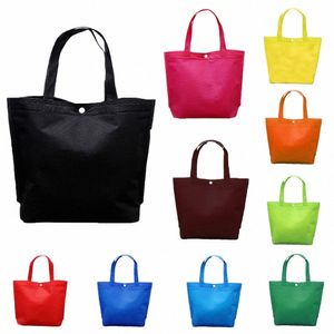 new Arrival Quality Reusable Foldable Butt Shop Bag Durable N-Woven Tote Pouch Storage Handbag Grocery Eco Friendly Bags A8uB#