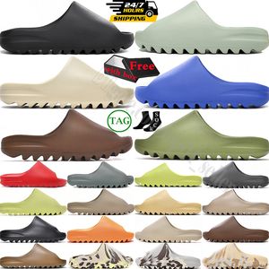 Designer Slides Slide Sliders for Men slippers onyx Bone Azure Flax Pure Ochre glow green Resin Soot black Core Vermilion women sandals Colg classics slipper with box