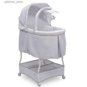 Baby Cribs Hands-Free Auto-Glide Bedside Bassinet - Portable Crib Features Silent Smooth Gliding Motion That Soothes Baby Cameron L416