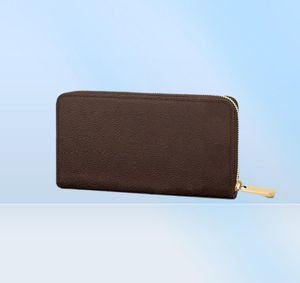 M60002 مصمم فاخر zippy منظم Women039S Zipper Long Wallets Mono Gram Canvers Leather5626090