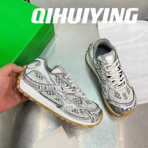 Scarpe casual 2024 qihuiying a mano vecchio papà donna sneaker sneaker atletic street style desinger sela sola botas mujer