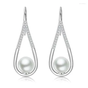 Orecchini a pennagliera perla in cristallo d'oro vintage per donne Trend di gioielli Girl Silver 925 Accessori per piercing Accessori per piercing Accessori per piercing ciondoli