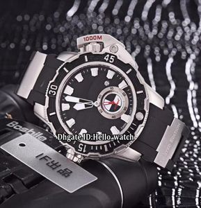 Ucuz yeni 46mm maxi deniz dalgıç 3203500le393hammer siyah kadran otomatik erkekler izle gümüş kasa kauçuk kayış sporu getns watch5762327