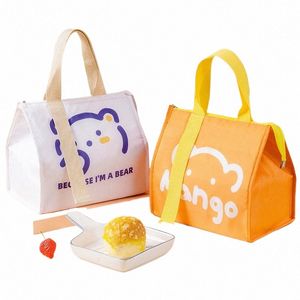 Carina portatile portatile Box per il pranzo per pranzo per donne per bambini stoccaggio per alimenti tote viaggia per pasto picnic marsupio bento sacchetti bento più freddo 65yz#