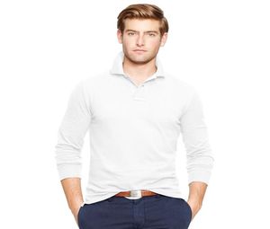 2021 Autunno New Big Small Horse Crocodile Polo Shirt for Men ricamo una maglietta elegante di lusso in forma slim fit con manica lunga LA5333923