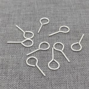 スタッドイヤリング40pcs of 925 Sterling Silver Eye Pins Eyepin for Earringコンポーネントワイヤー20ゲージ