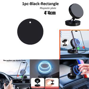 2024 portador de telefone de carro magnético de duplo lado duplo Round Rotatable Mount Magnet Forte GPS Stand Car Suporte móvel para iPhone 14 13 Samsung